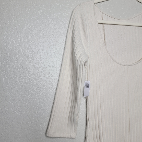 Old Navy Womens Cream Fit And Flare Ribbed Maxi Dress Size Medium - Picture 4 of 10